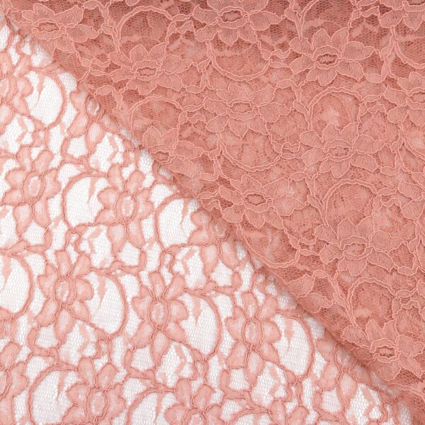 Rose Tan Mesh Floral Lace