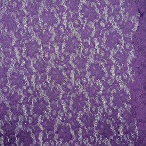 Royal Purple Cotton Floral Lace