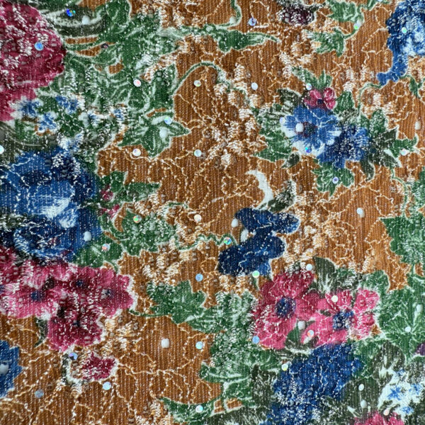 Multicolored Cotton Lace Floral Fabric